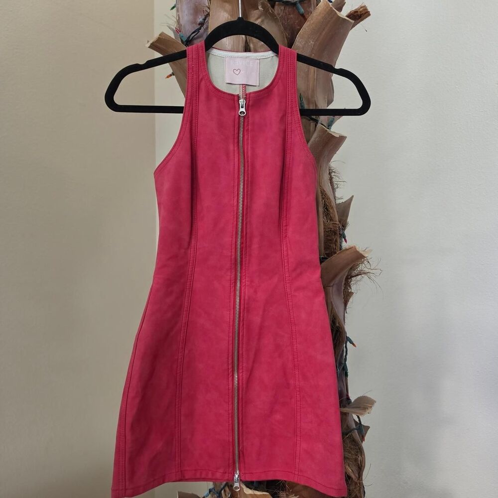 Revice Women's Red and Pink Dress
